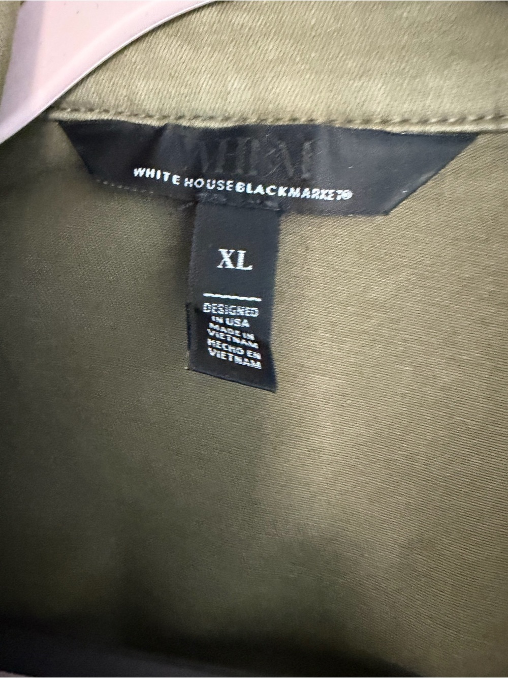 WHBM Olive Utility Button-Front Jacket - Picture 2 of 3